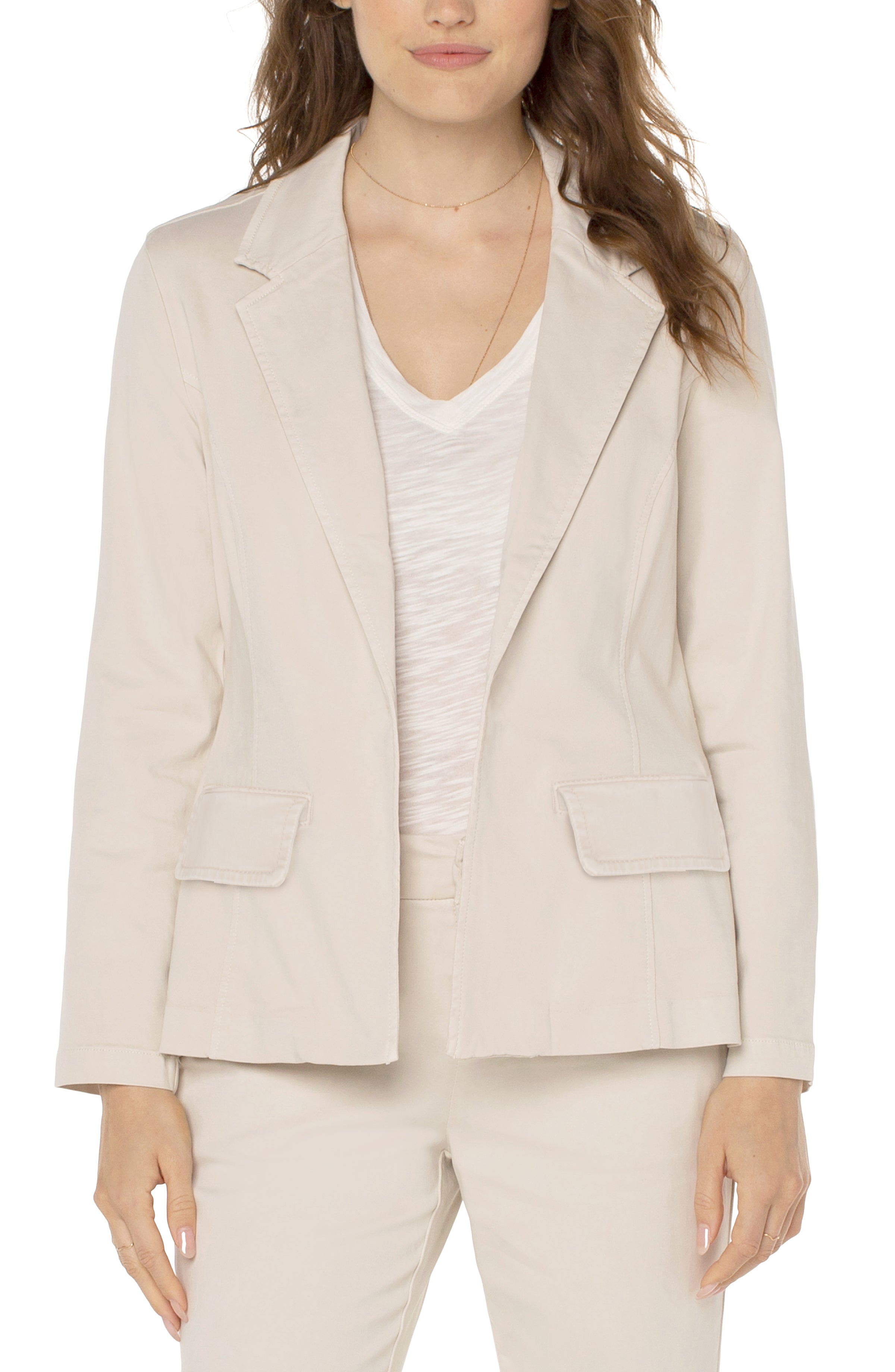 LVP Fitted Blazer - Roman Stone front View
