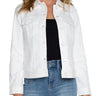 LVP Jean Jacket - Bright White Floral Front View