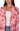 LVP Notch Collar Blazer - Pink Rose Punch Close Up View