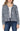 Liverpool Casual Jacket - Royal Navy Plaid Boucle Knit Front View Open