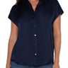 Liverpool Collared Button Front Dark Navy Front View