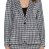 Liverpool Fitted Blazer Black/White plaid Front View