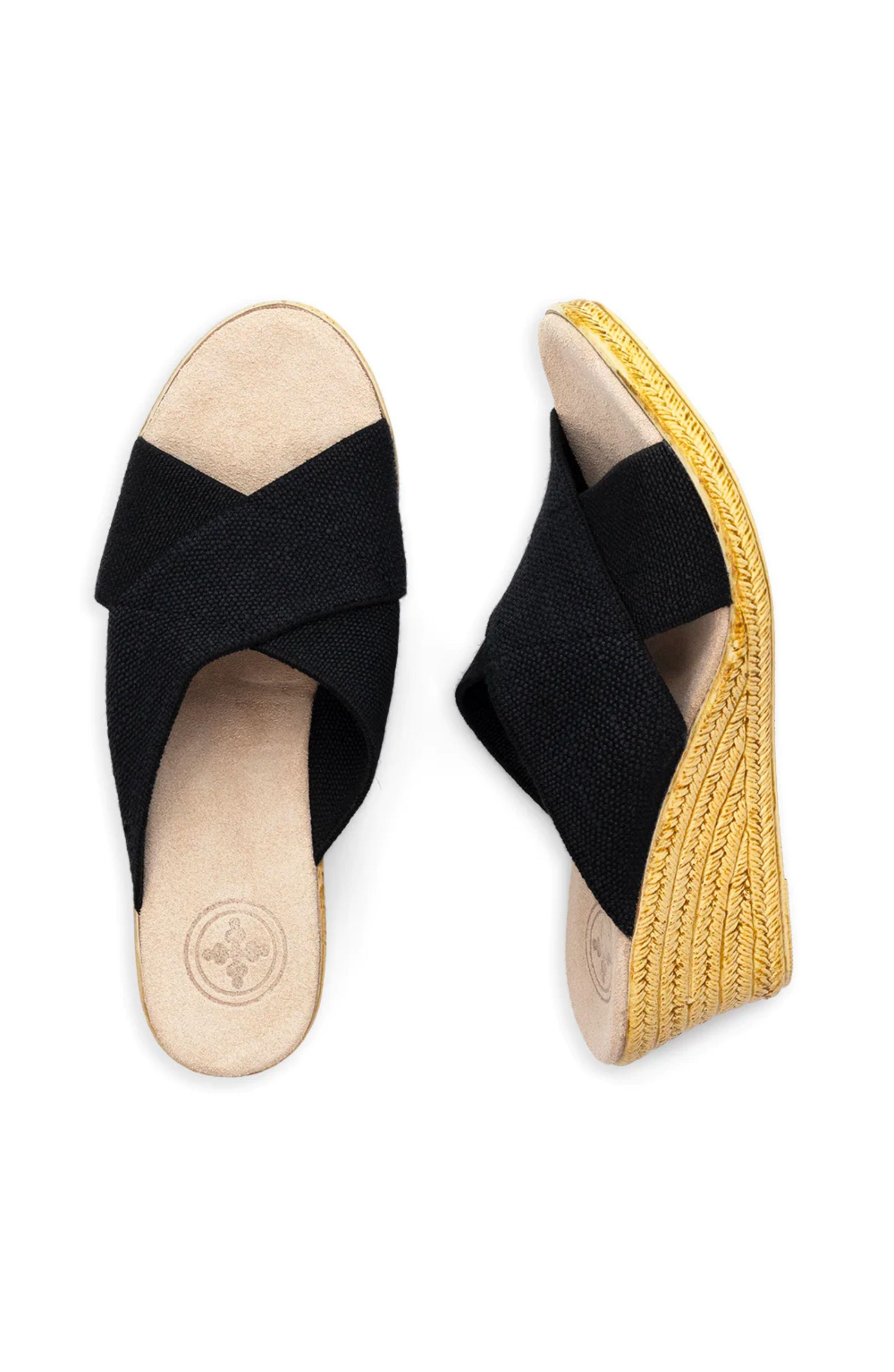 Charleston Shoe Co. Backless Cannon - Black Linen