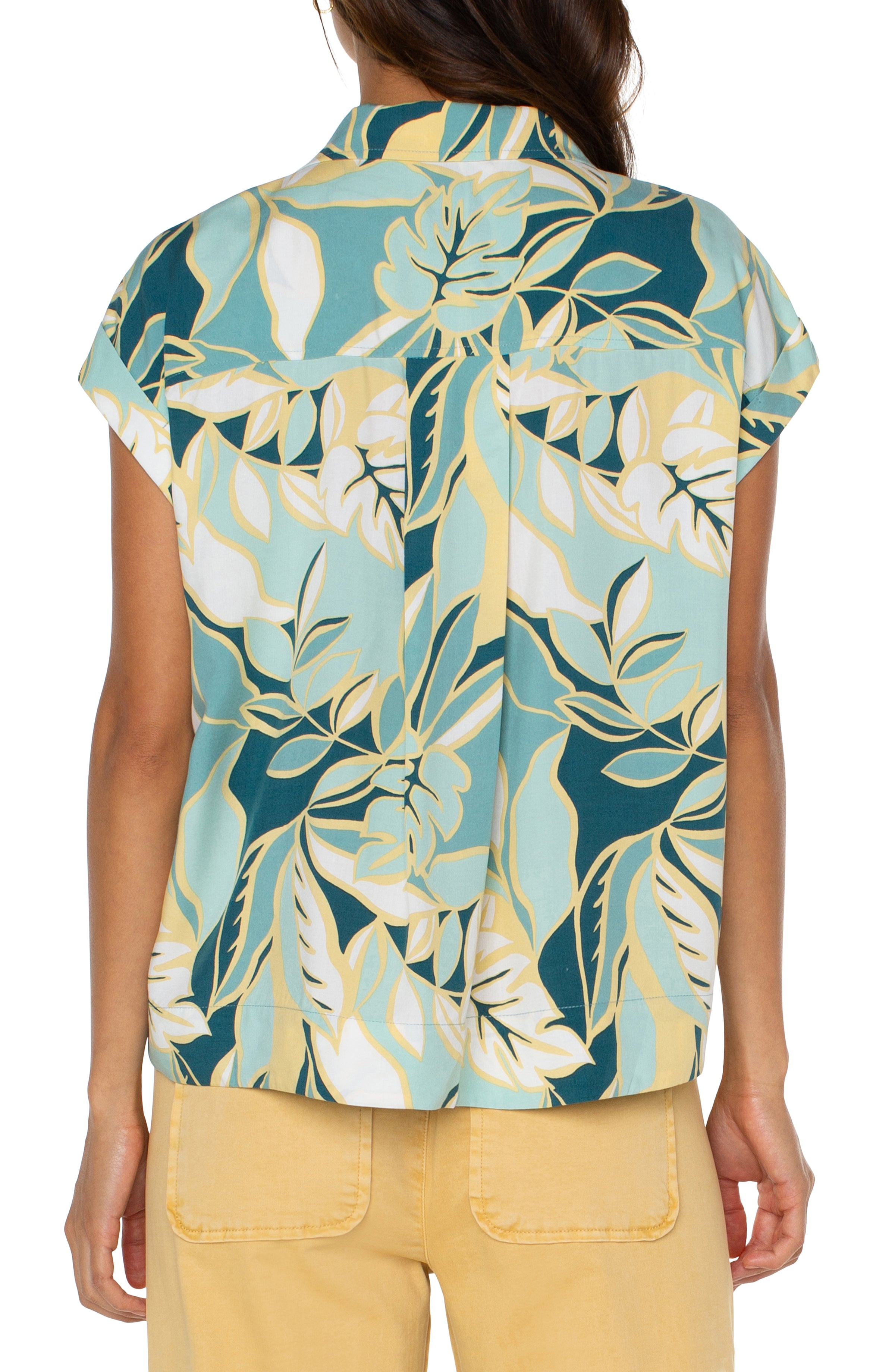 LVP Dolman Camp Shirt - Tropical Floral  Back View