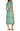 LVP Dolman Wrap Midi Dress - Teal Multi Stripe Back View