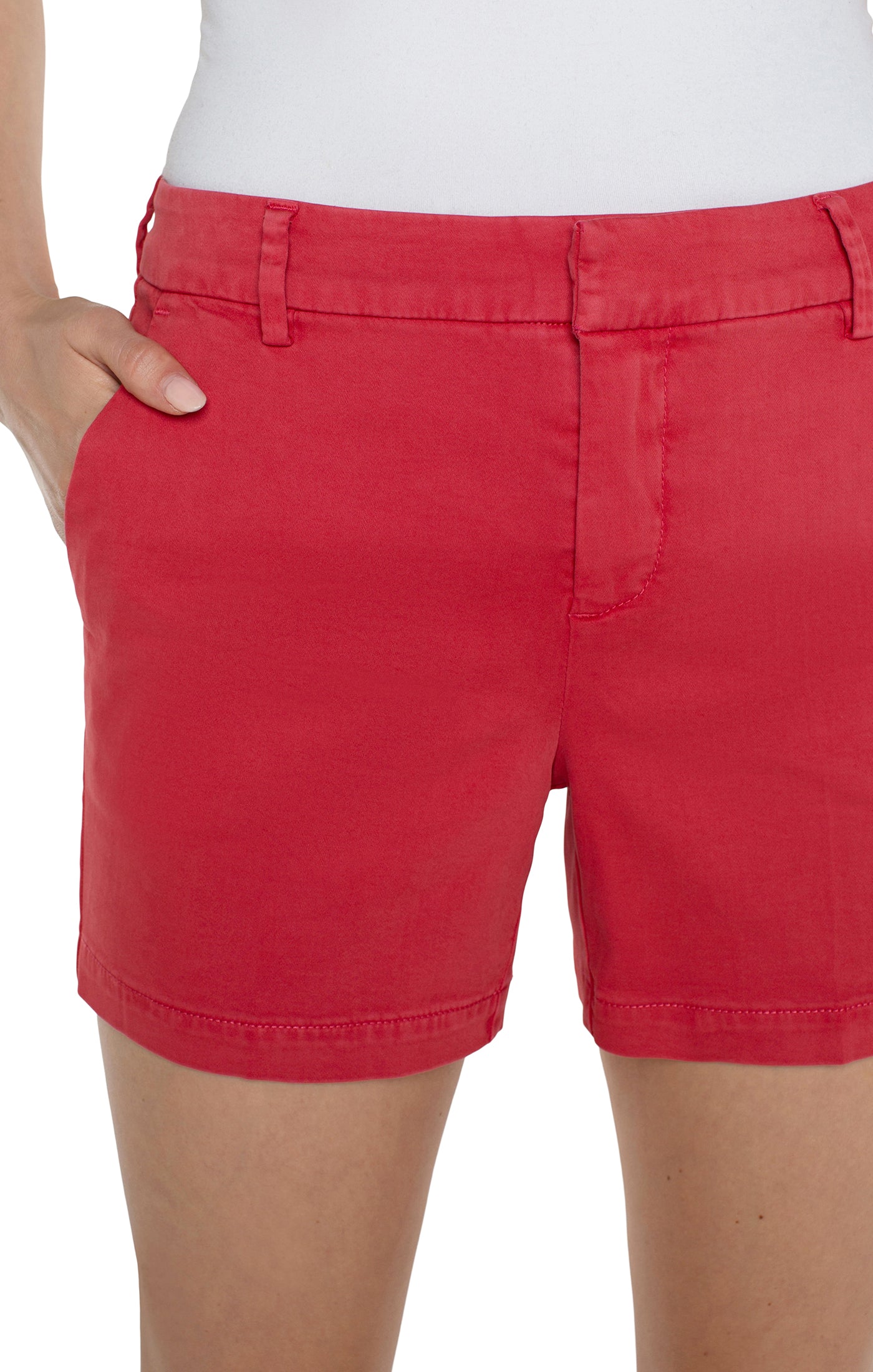 LVP Kelsey Trouser Shorts - Berry Blossom Close Up View