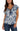 LVP Woven Top w Front Tie - Galaxy Floral Front View