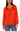 Liverpool Embroidered Shirred Blouse - Coral Blaze Front View