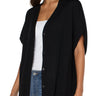 Liverpool Button Front Dolman Cardigan - Black Front View