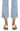Liverpool Gia Glider Crop Flare Twisted Seam - Chambray Stripe Close Up View