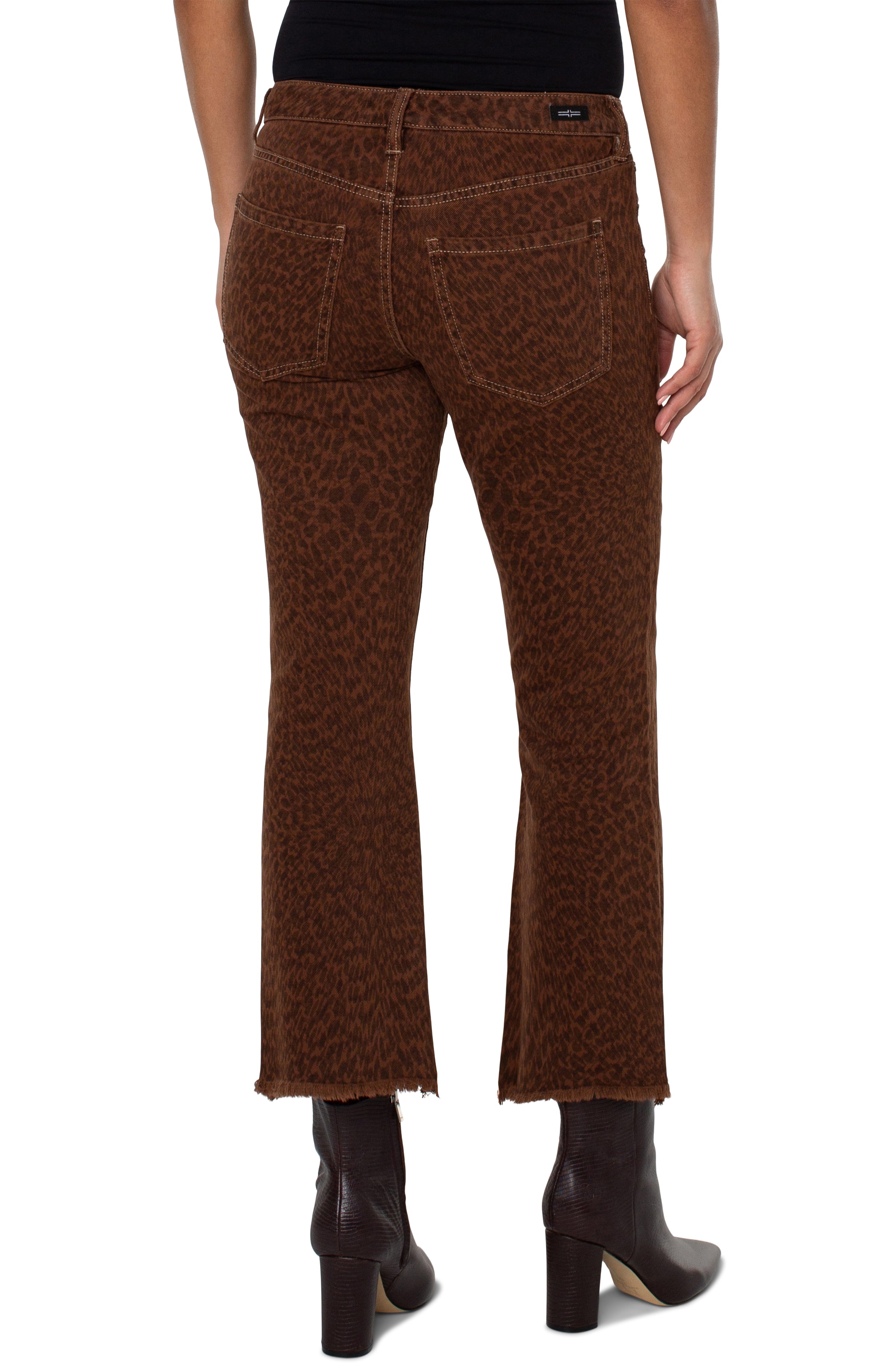 Liverpool Hannah Crop Flare - Abstract Animal Print