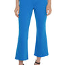 Liverpool Hannah Crop Flare with Fray Hem - Diva Blue Front View
