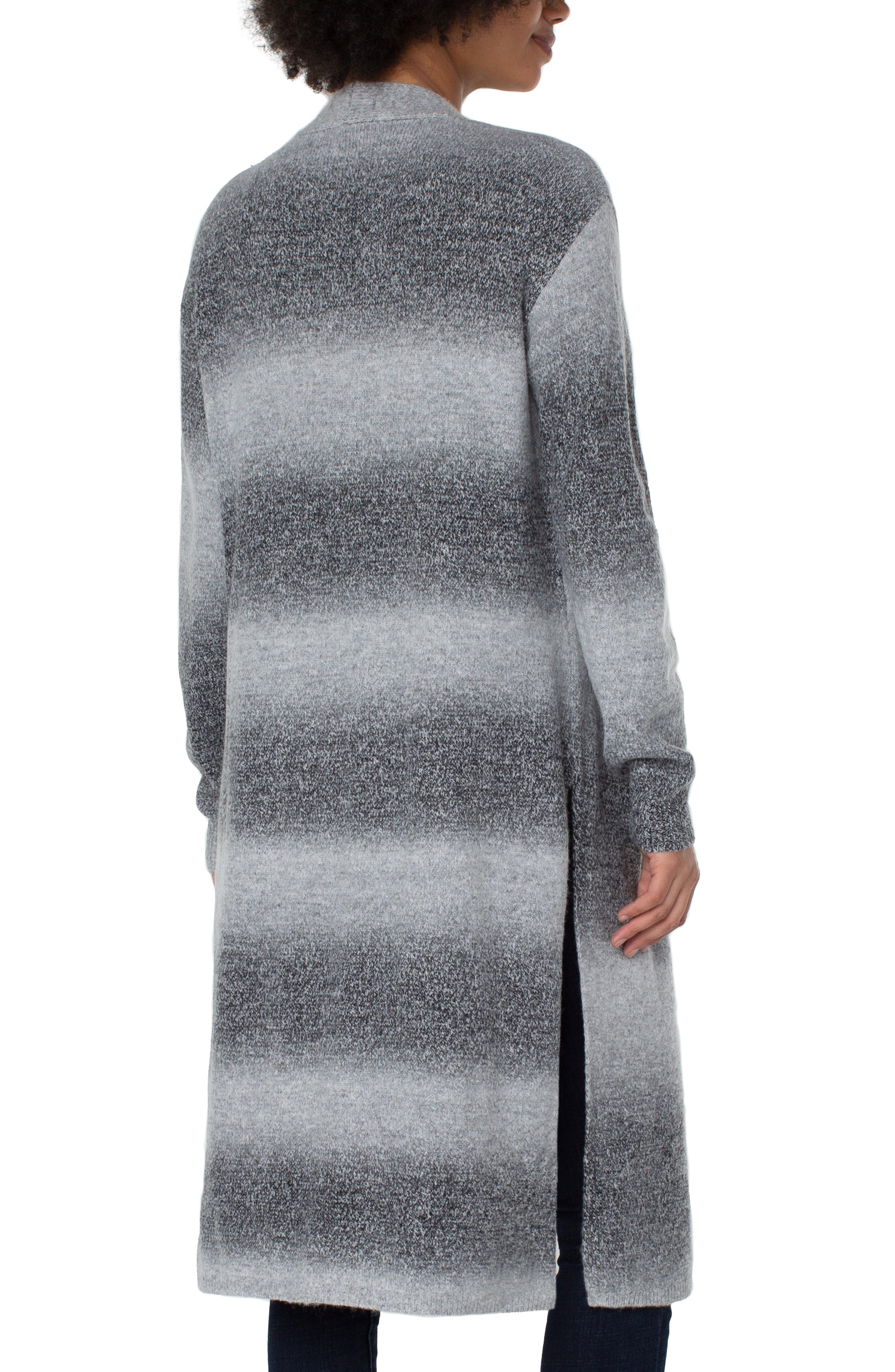 Liverpool Long Sweater - Silverlake Ombré back view