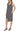 Liverpool Sleeveless U-Neck Dress with Asym Hem - Black/White Dot Front View
